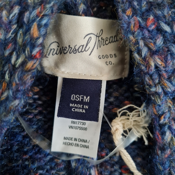 UNIVERSAL TREAD WOMEN'S PONCHO ONE SIZE, BLUE - Picture 3 of 7